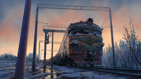 Abandoned old train wallpaper