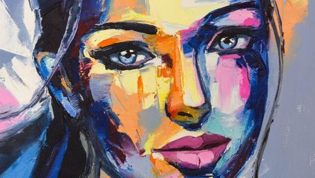 Woman portrait - Painting art wallpaper