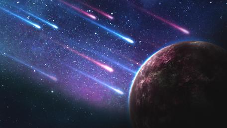 Meteor impact - Space art wallpaper
