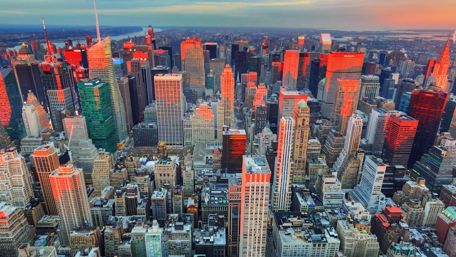 New York City from Empire State Building wallpaper