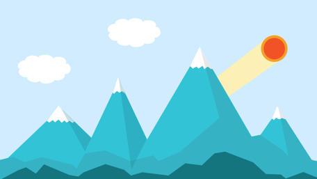 Material Design Mountains landscape wallpaper