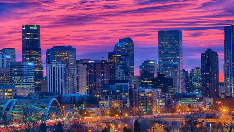 Denver at dusk wallpaper