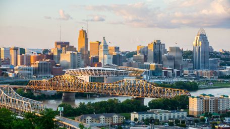 Cincinnati and the Ohio River wallpaper