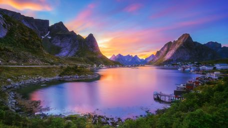 Reine landscape - Lofoten, Norway wallpaper