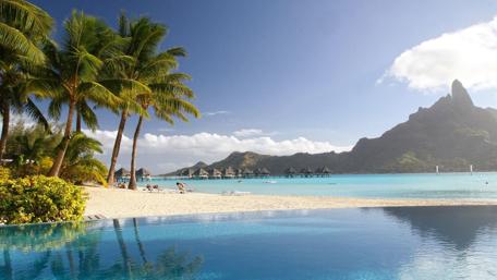 Mount Otemanu view from the beach - Bora Bora wallpaper