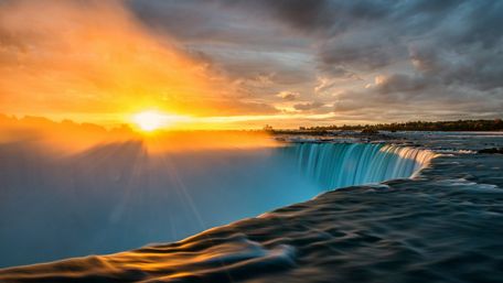 Sunset at Niagara Falls wallpaper