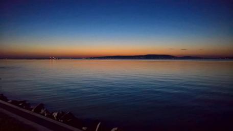 Lake Balaton at sunset wallpaper