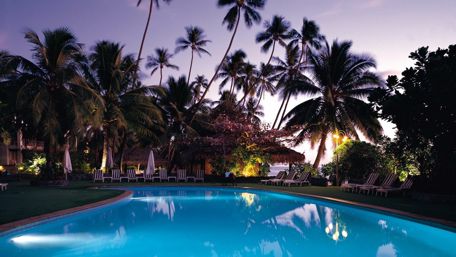Tropical Paradise by the Poolside wallpaper