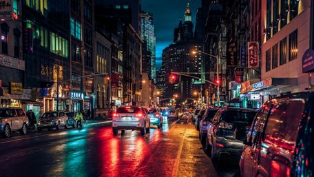Chinatown New York City by night wallpaper
