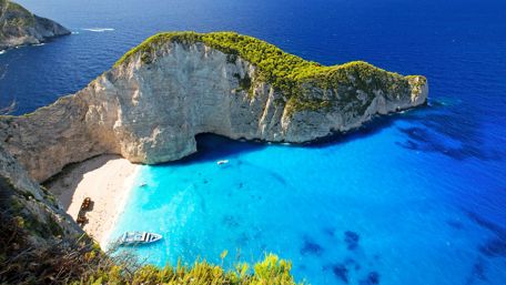 Navagio Bay On Zakynthos Island wallpaper