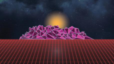 Retrowave neon artwork wallpaper