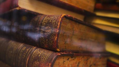 Antique Books in a Timeless Library wallpaper