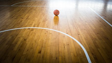 Basketball court floor wallpaper