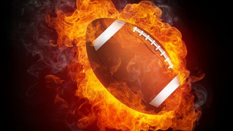 Ball with fire flames wallpaper