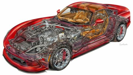 X-Ray Vision cutaway art wallpaper