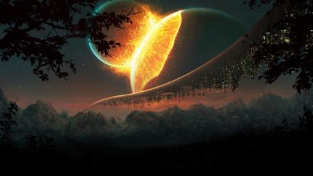 Worlds collide - Fantasy art wallpaper