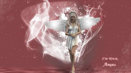 Mystical Winged Vision: Ethereal Fantasy Art Image wallpaper