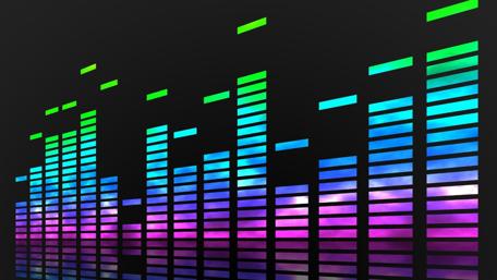 Neon music equalizer wallpaper