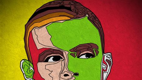 Cool face illustration wallpaper