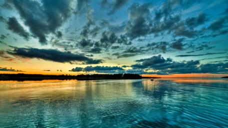 Blue sunset wallpaper