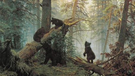 Morning in a pine forest  - Ivan Ivanovich Shishkin wallpaper