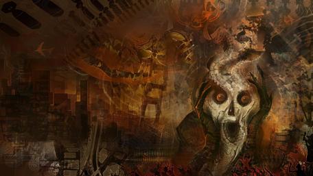 The Scream - Creepy skull abstraction wallpaper