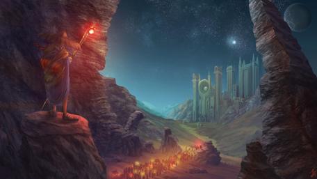 Asian farmer sentinel - Fantasy art wallpaper