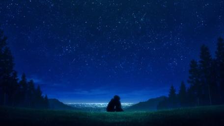 Starry Night Contemplation wallpaper