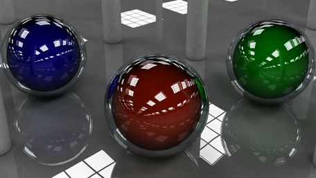 3D balls in helmet wallpaper