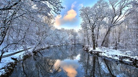 River reflection wallpaper
