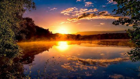 Sunset reflection wallpaper