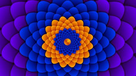 Hypnotic flower artwork wallpaper