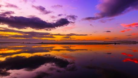 Sunset reflection wallpaper