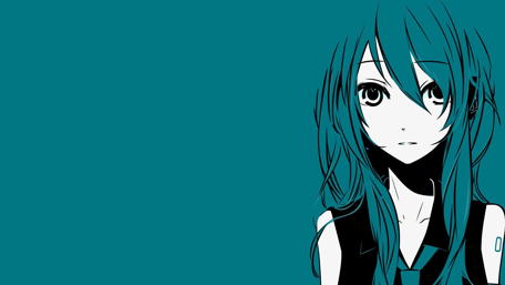 Hatsune Miku aquamarine hair wallpaper