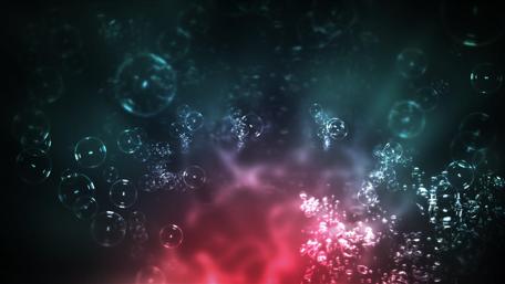 Bubbles in the light wallpaper