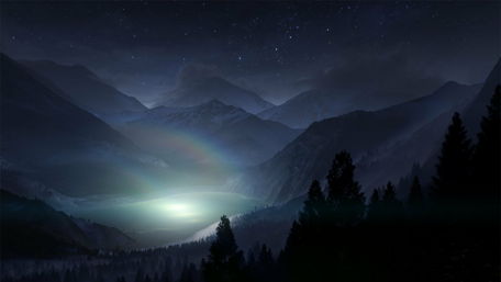 Colorado Rocky Mountains at night wallpaper