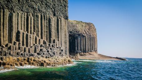 Majestic Cliffside at Staffa Island wallpaper