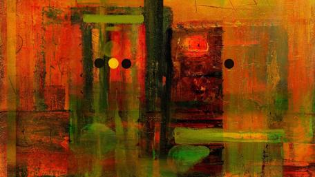 Abstract Painted Reds wallpaper