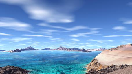 3D computer graphics landscape wallpaper