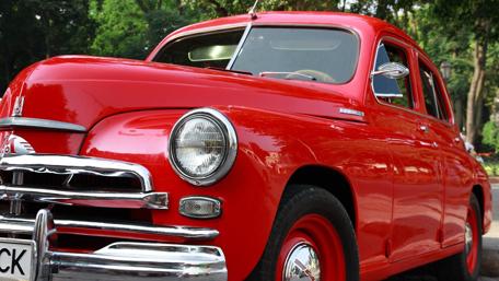 Vintage Red Car wallpaper