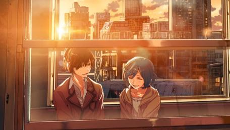 Train ride - Anime art wallpaper