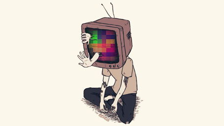 Tv head man wallpaper