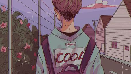 Cool Anime Guy Contemplates Dusk wallpaper