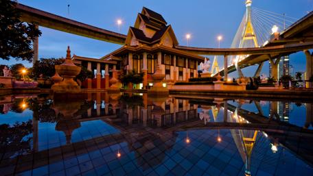 Museum Of Industrial Ring Road Bridge (Bhumibol Bridge) - Lat Pho Park, Samut Prakan, Thailand wallpaper