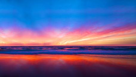 Seashore sunset wallpaper