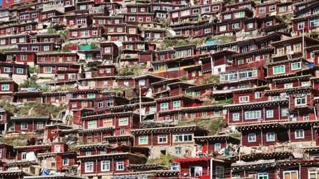 Larong Wu Ming Buddhist Academy in Serthar, Tibet wallpaper