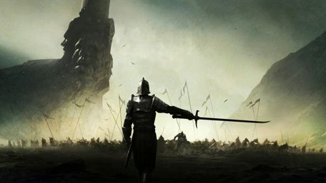 Warrior with a sword wallpaper