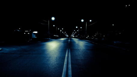 Night road wallpaper