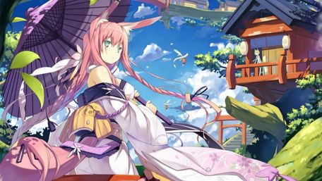 Kitsune anime girl wallpaper