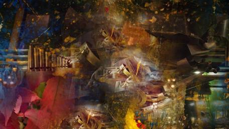 Chaotic abstract art wallpaper